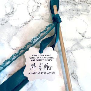 Teal wedding wands (set of 92)